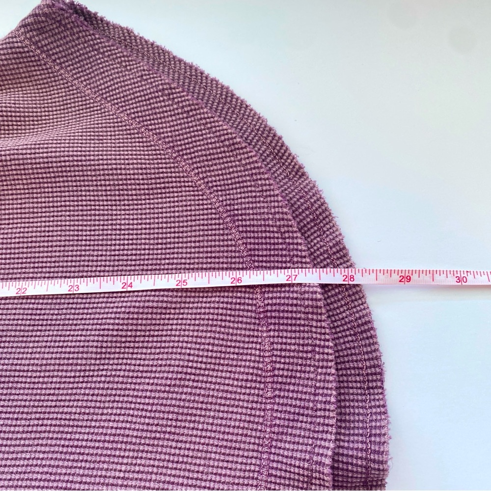 Anthropologie Daily Practice Washed Cranberry Waffle Long Sleeve Shirt, … - Picture 10 of 10